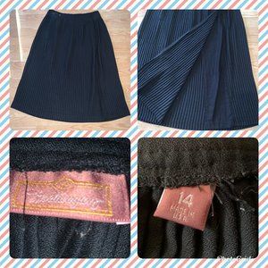 WORTHINGTON Black SZ 14 Pleated Skirt